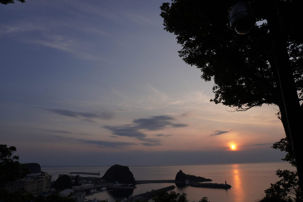 綺麗な夕陽が見れました。