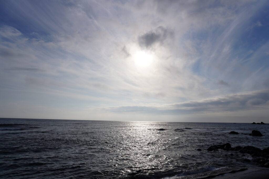 メノウ浜からの景色。