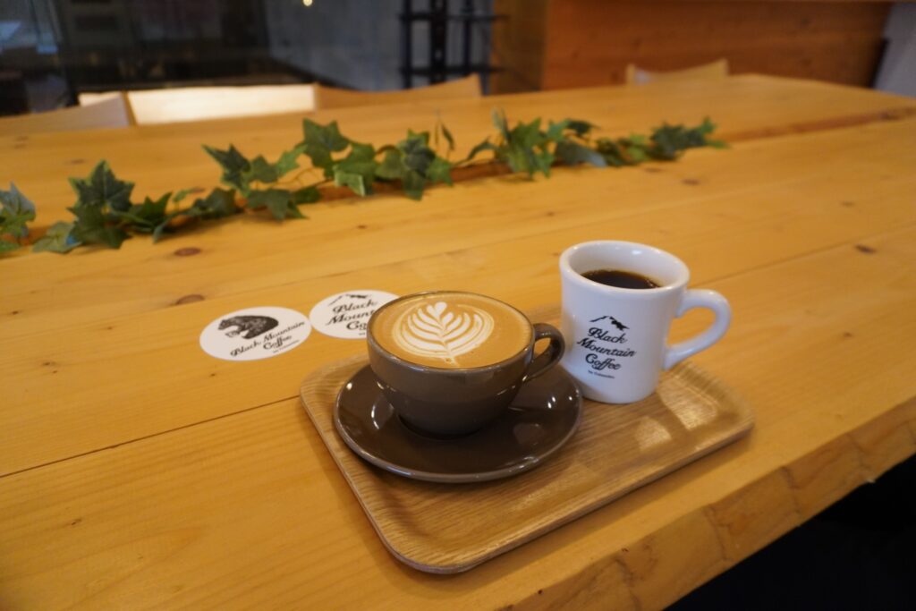 ラテアートもかわいい。