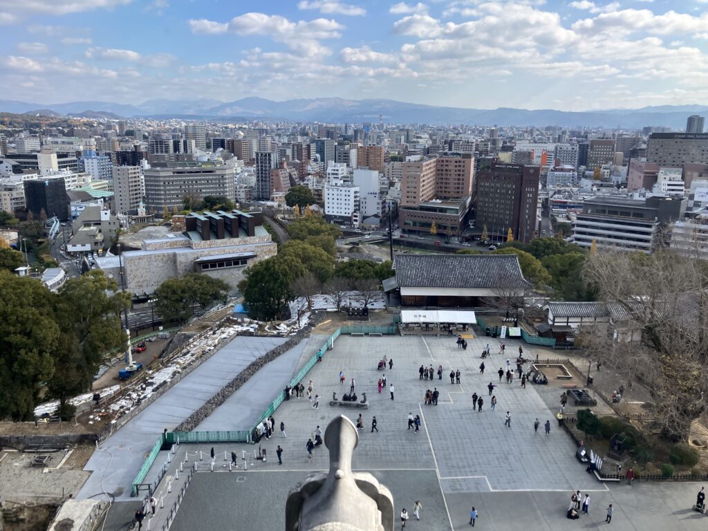 天守閣からの眺め。