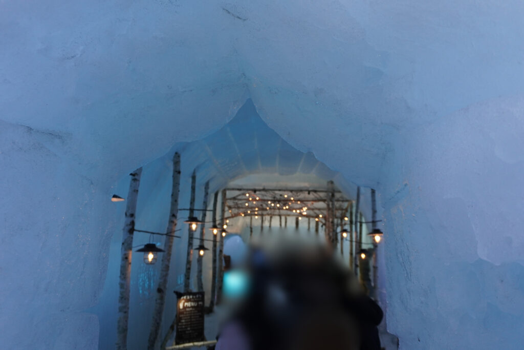 アイスキッチンの中。素敵な空間。ちょっと溶け始めていました(笑)