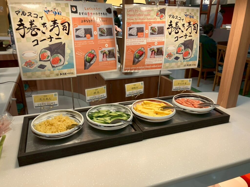 手巻き寿司、子供は楽しいはず。(私は食べていない(笑))