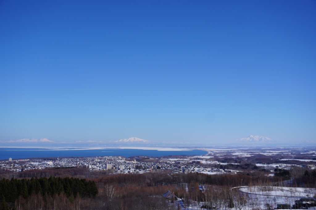 流氷と知床連山が綺麗に見えました✨