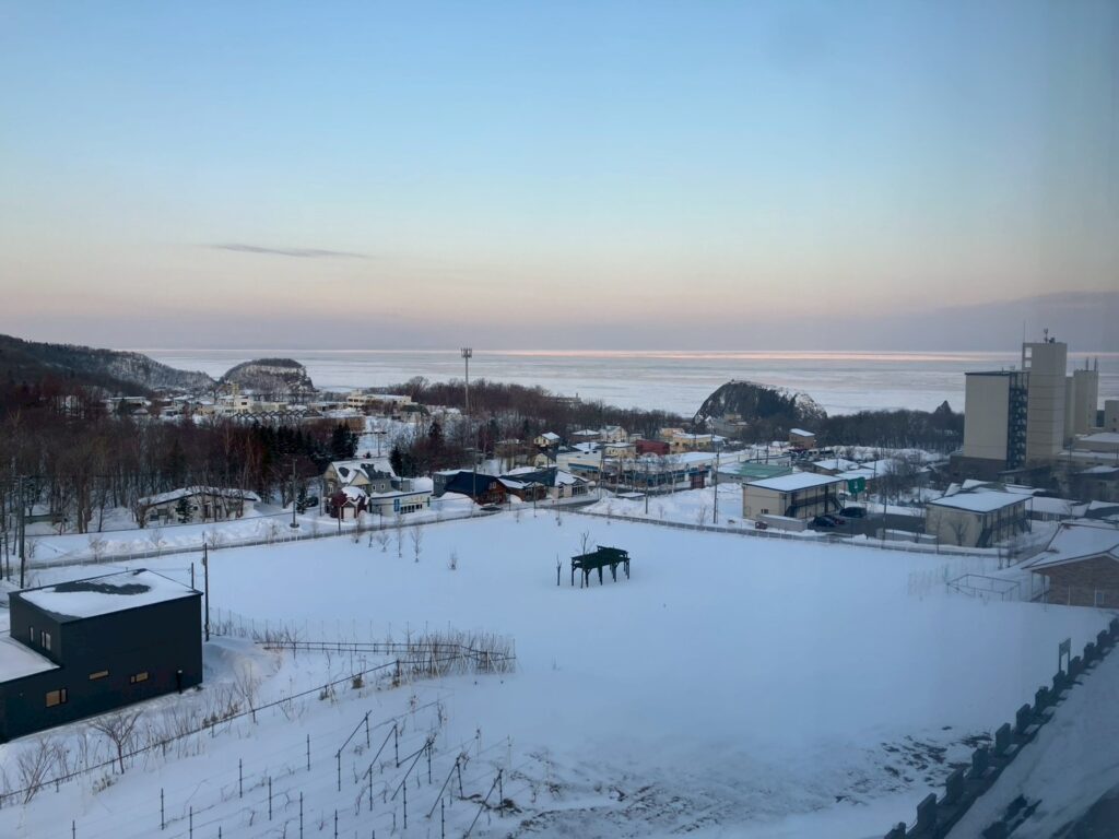 部屋からの眺望。(西館4階)