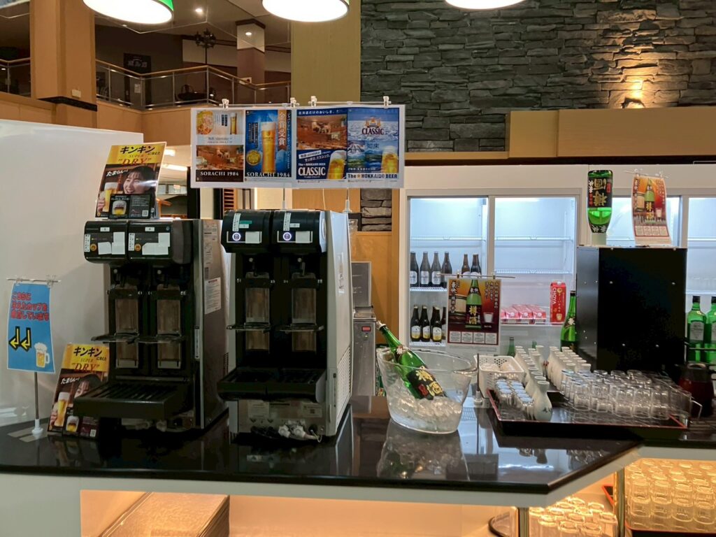 ソラチとクラシックとスーパードライが飲み放題、最高です。