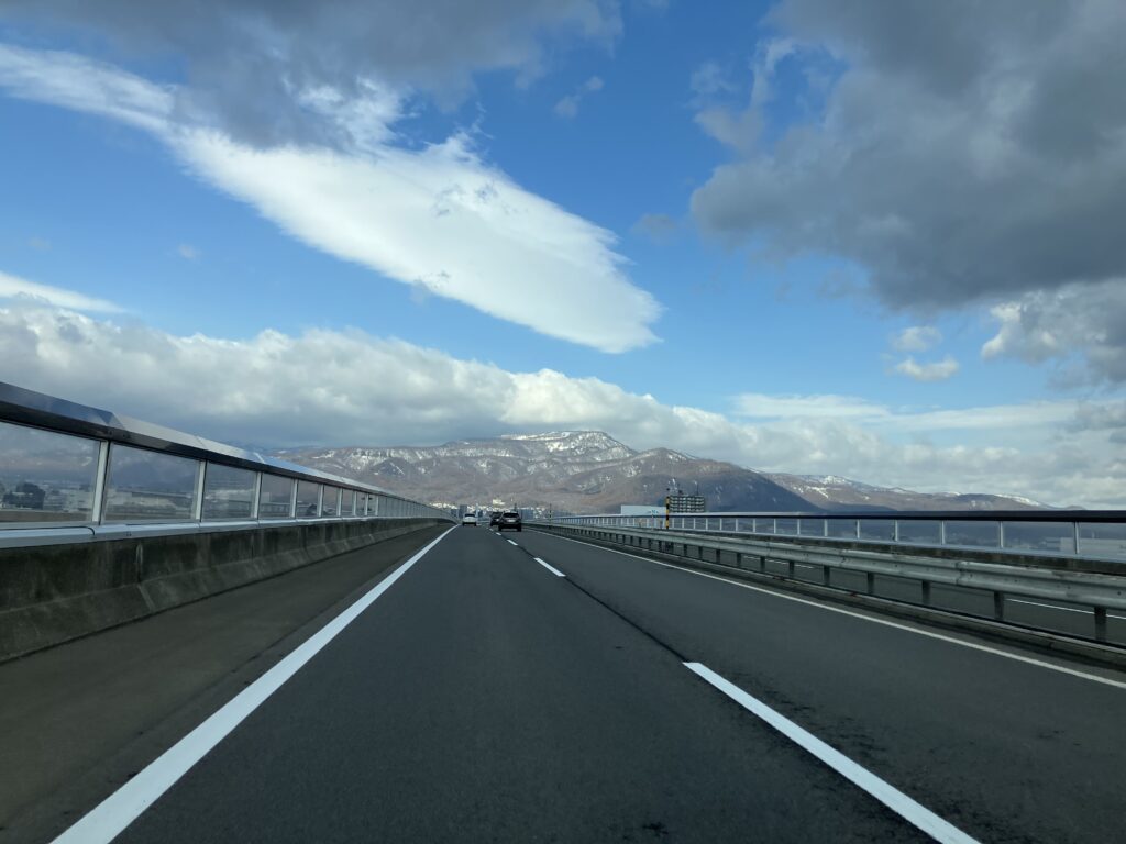 札幌を出発してすぐの景色も綺麗でした✨