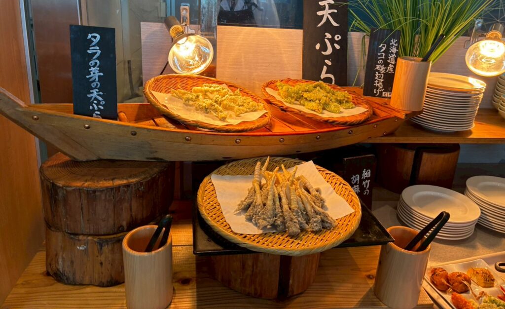 天ぷらもあげたてで美味しかった！
