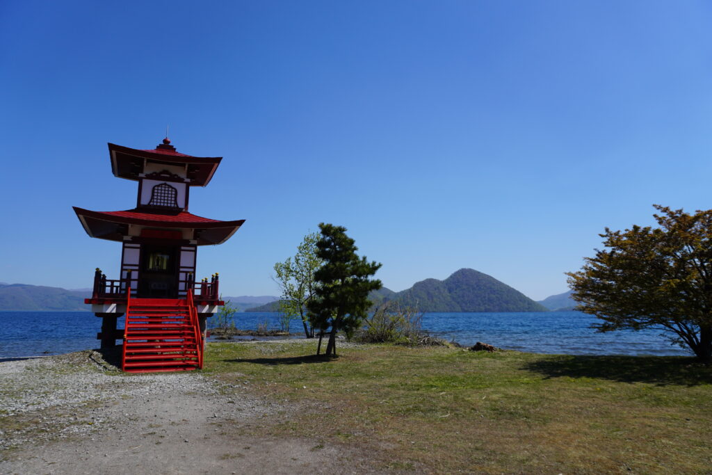 浮見堂の歴史を学びました。