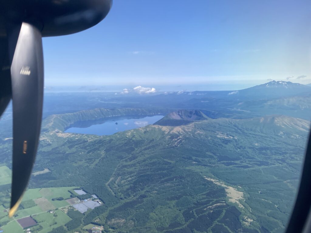 飛行機から見た摩周湖