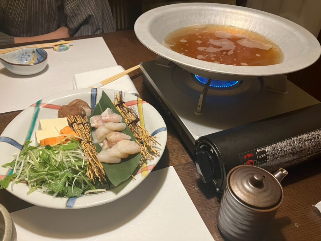 ふぐ＆のどぐろのしゃぶしゃぶ。